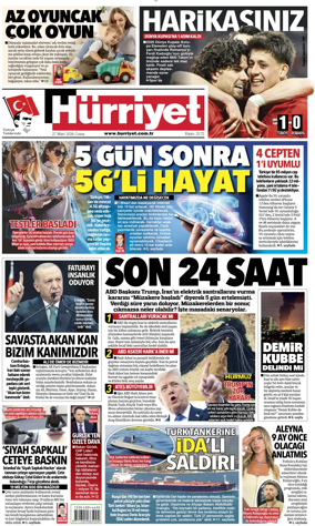 Cover of Hurriyet
