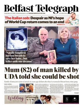 Cover of Belfast Telegraph