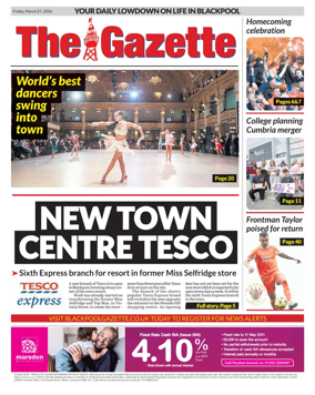 Cover of Blackpool Gazette
