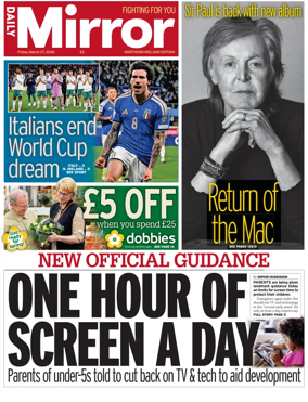 Cover of Daily Mirror (Northern Ireland)