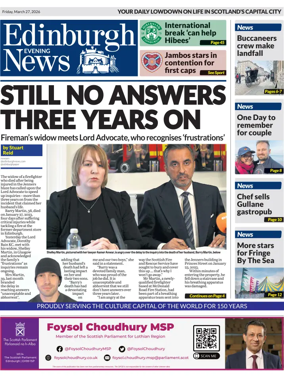 Cover of Edinburgh Evening News