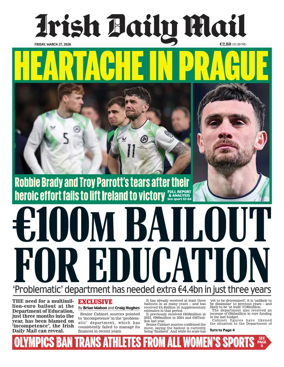 Cover of Irish Daily Mail