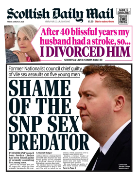 Cover of Scottish Daily Mail