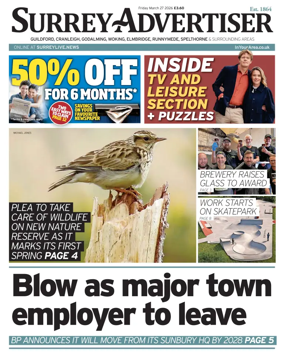 Cover of Surrey Advertiser