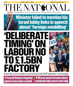 Cover of The National (Scotland)
