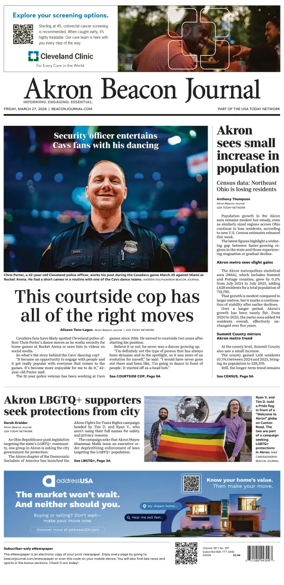 Cover of Akron Beacon Journal