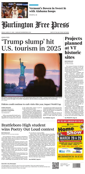 Cover of Burlington Free Press