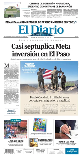 Cover of El Diario de El Paso