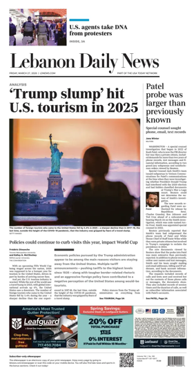 Cover of Lebanon Daily News