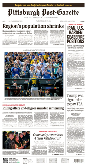 Cover of Pittsburgh Post-Gazette