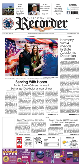 Cover of Porterville Recorder