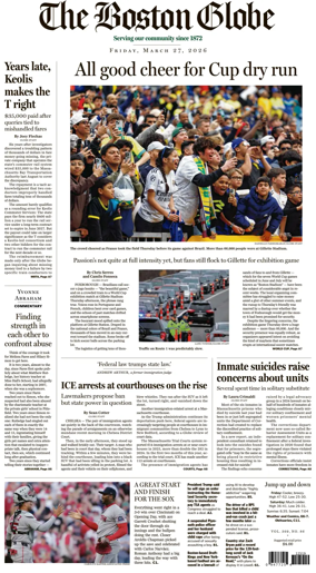 Cover of The Boston Globe