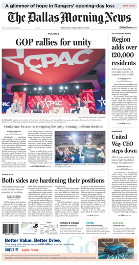 Cover of The Dallas Morning News
