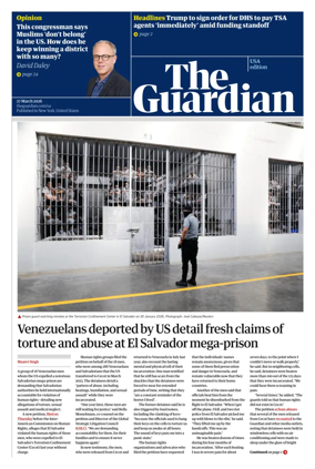 Cover of The Guardian (USA)