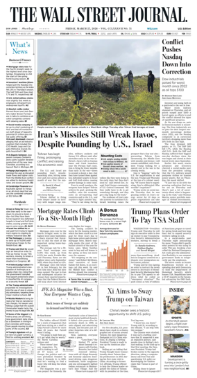 Cover of The Wall Street Journal