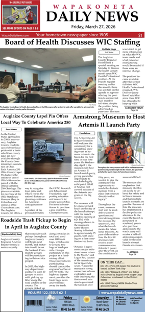 Cover of Wapakoneta Daily News