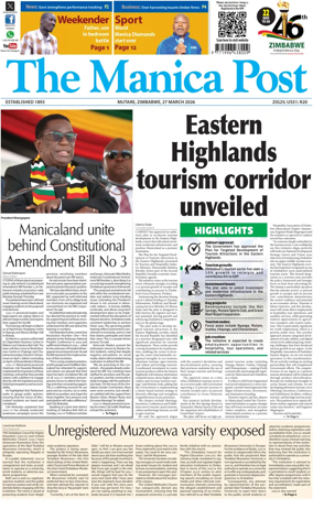 Cover of The Manica Post