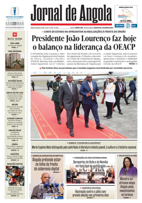 Cover of Jornal de Angola