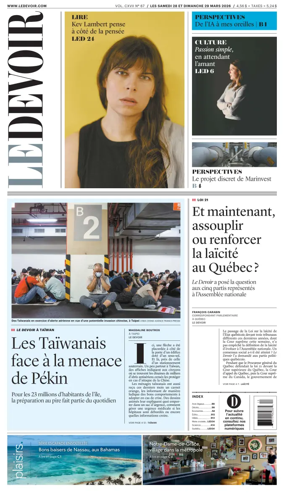 Cover of Le Devoir