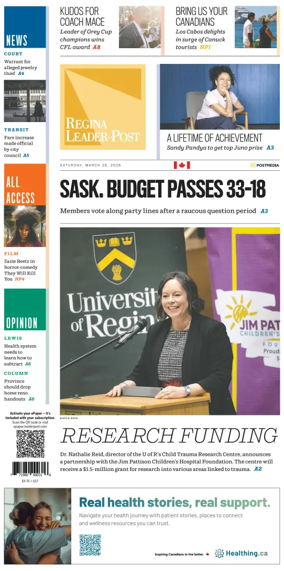 Cover of Regina Leader-Post