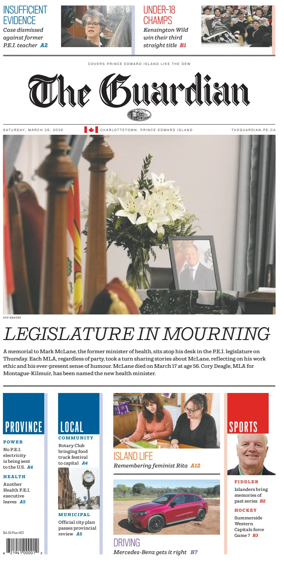 Cover of The Guardian (Charlottetown)