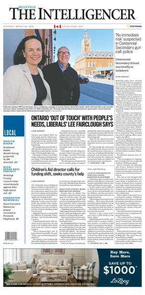 Cover of The Intelligencer (Belleville)