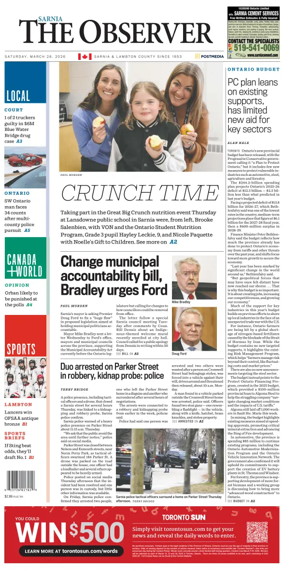 Cover of The Observer (Sarnia)