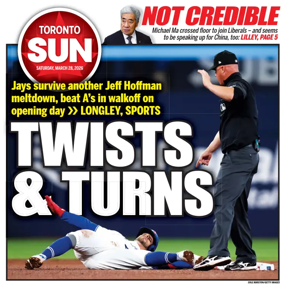Cover of Toronto Sun