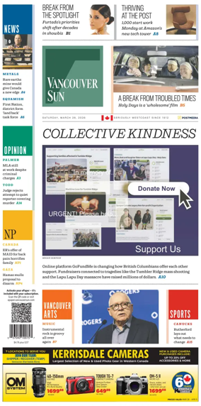 Cover of Vancouver Sun