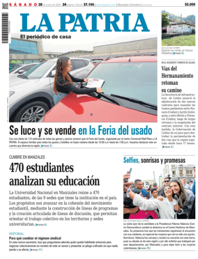 Cover of La Patria (Colombia)