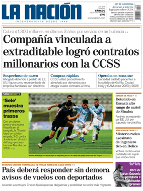 Cover of La Nacion (Costa Rica)