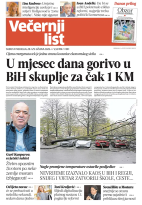 Cover of Vecernji list BiH