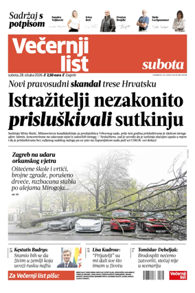 Cover of Vecernji list - Zagreb
