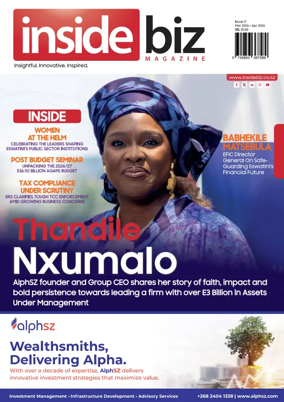 Cover of Inside Biz Magazine (Eswatini)