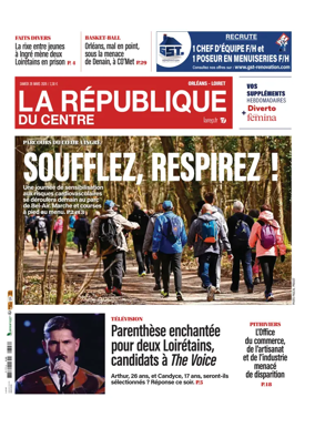 Cover of La Republique du Centre (Orleans - Loiret))
