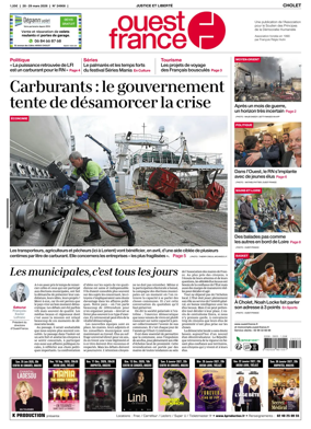 Cover of Ouest France (Cholet)