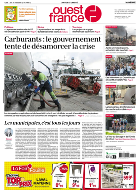 Cover of Ouest France (Mayenne)