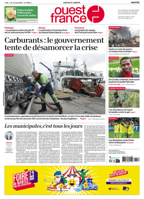 Cover of Ouest France (Nantes)