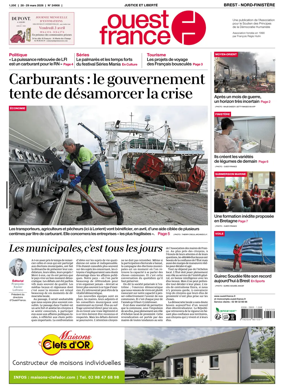 Cover of Ouest France (Nord-Finistere)