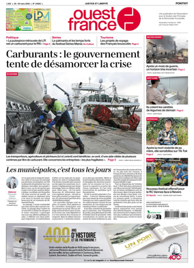 Cover of Ouest France (Pontivy)