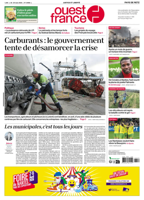 Cover of Ouest France (Pornic / Pays de Retz)