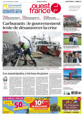 Cover of Ouest-France (Saint-Brieuc Lamballe)