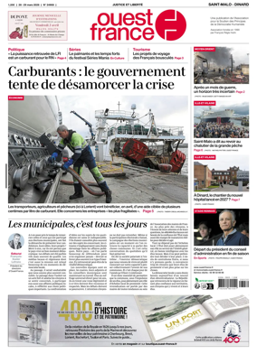 Cover of Ouest France (Saint-Malo)