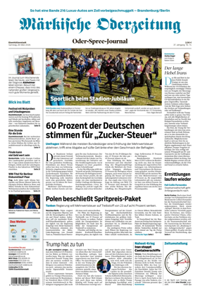 Cover of Markische Oderzeitung Eisenhuttenstadt
