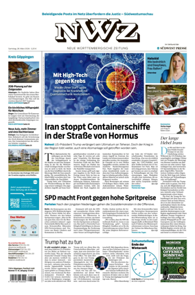 Cover of NWZ – Neue Wurttembergische Zeitung