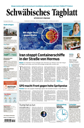 Cover of Schwabisches Tagblatt - Tubinger Chronik