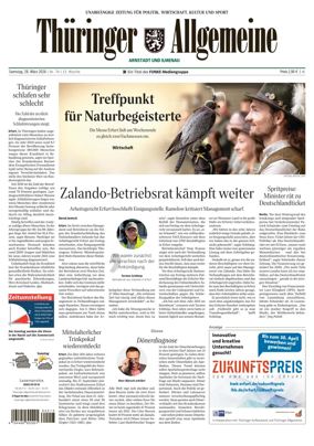 Cover of Thuringer Allgemeine (Arnstadt und Ilmenauz)