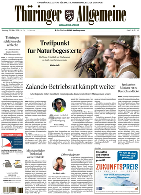 Cover of Thuringer Allgemeine (Weimar)