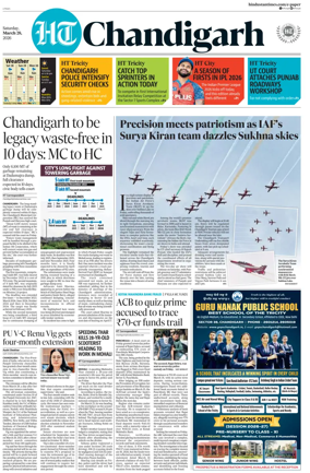 Cover of Hindustan Times (Chandigarh) - Live