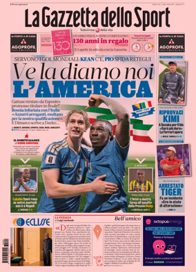Cover of La Gazzetta dello Sport